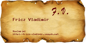 Fricz Vladimir névjegykártya